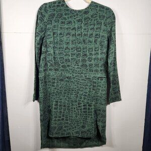 French Connection Alligator Pattern GreenDress size 6 NWT